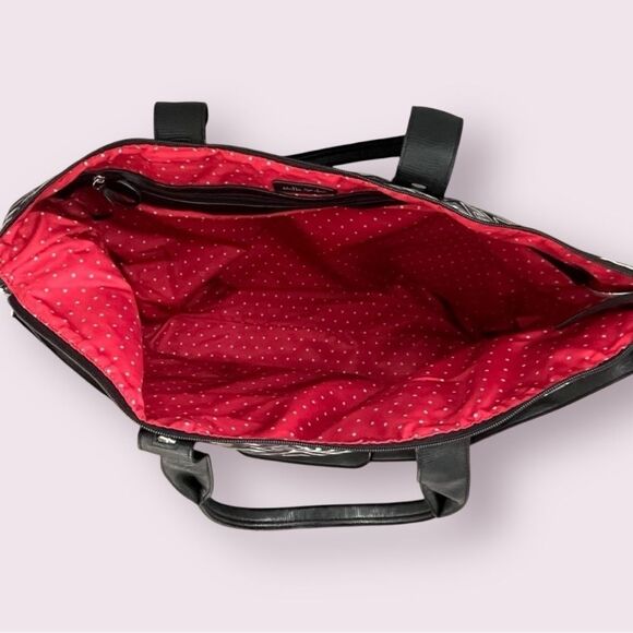 Stella & Dot Getaway Expandable Tote Bag Zebra Black White - Picture 11 of 16